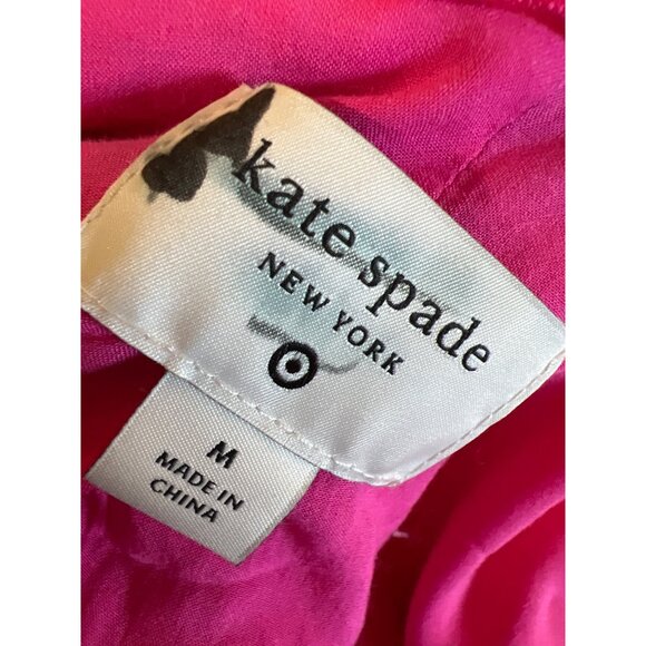 Kate Spade X Target Classic Rose Linen Blazer Fuchsia Pink Red Size Medium - Picture 13 of 14